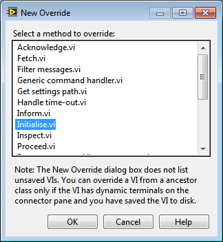 Override parent method